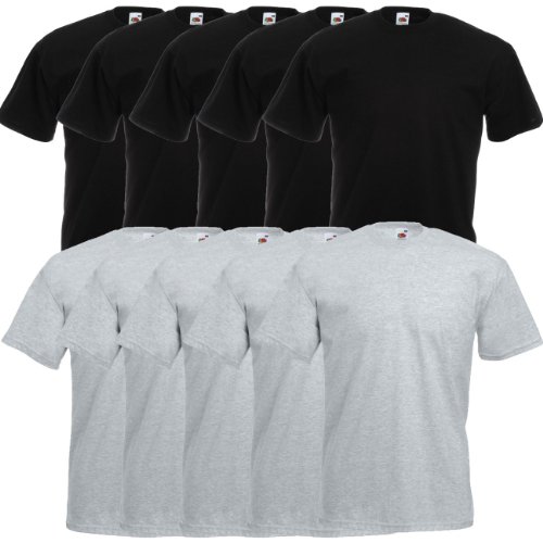 Fruit of the Loom Original Valueweight T Rundhals T-Shirt F140 10er Pack von Fruit of the Loom