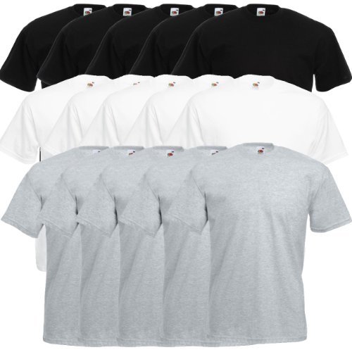 Fruit of the Loom Original Valueweight T Rundhals T-Shirt F140 15er Pack von Fruit of the Loom
