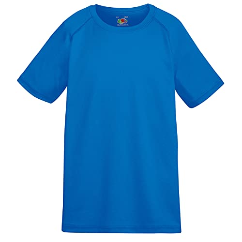 Fruit of the Loom Performance T Kids Kinder T-Shirt Sport Shirt Fitness NEU, Farbe:royal, Größe:152 von Fruit of the Loom