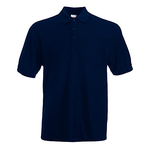 Fruit of the Loom Piqué Polo 65/35 T-Shirt Unisex - Erwachsene, Blau - Blau, Medium von Fruit of the Loom