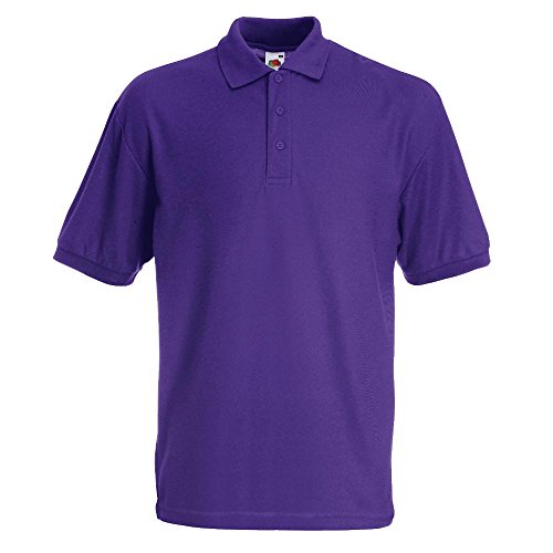 Unbekannt Poloshirt, Matt für Herren, Violett - Violett, X-Large von Fruit of the Loom