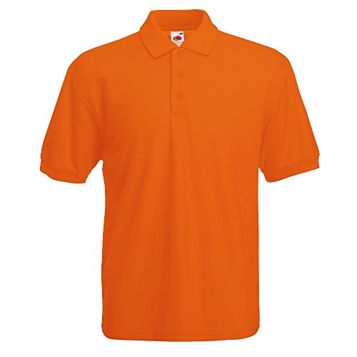 Fruit of the Loom - Piqué Polo Mischgewebe L,Orange von Fruit of the Loom