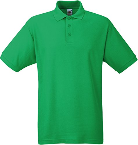 Fruit of the Loom Pique Polo Shirt SIZE S COLOUR Kelly von Fruit of the Loom