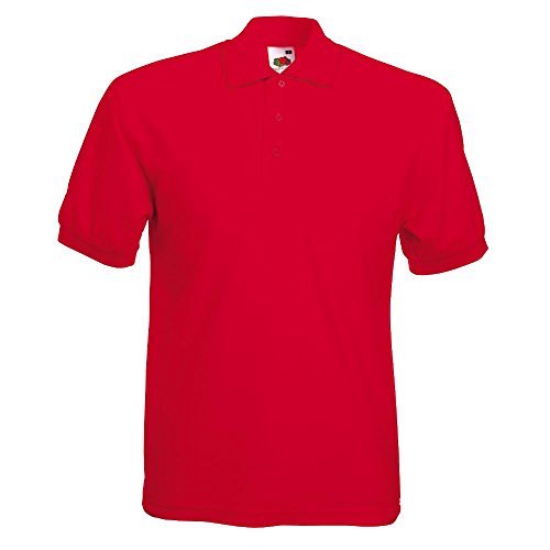 Fruit of the Loom - Piqué Poloshirt Mischgewebe '65/35 Polo' / Red, 3XL von Fruit of the Loom