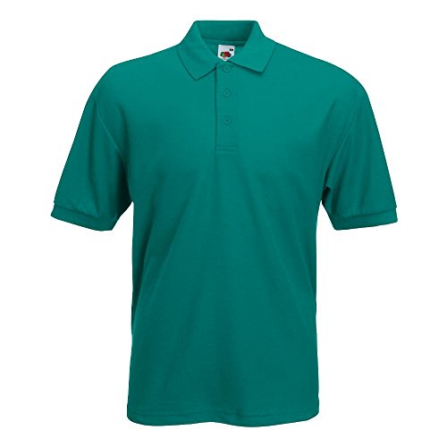 Fruit of the Loom Polo M vert - Green - Türkisgrün (Emerald) von Fruit of the Loom