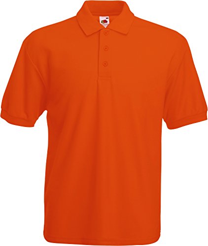 Fruit of the Loom - Polo-Shirt 'Piqué Polo 65/35' orange,M Orange,M von Fruit of the Loom