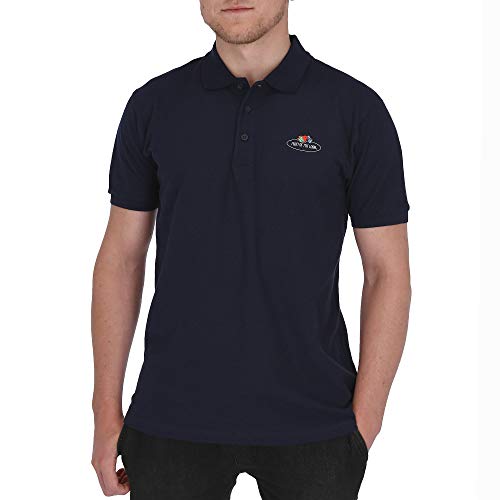 Fruit of the Loom Polo-Shirt mit Vintage-Logo, Farbe:deep Navy, Größe:M Fruit of the Loom Polo-Shirt mit Vintage-Logo, Farbe:deep Navy, Größe:M von Fruit of the Loom