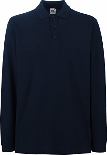 Fruit of the Loom Premium Herren Poloshirt Gr. M, blau von Fruit of the Loom