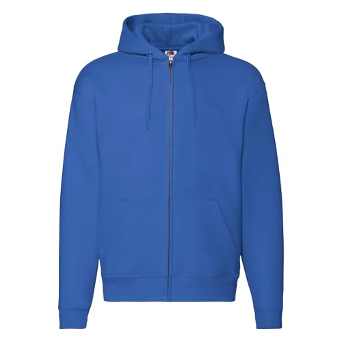 Fruit of the Loom Premium Hodded Sweat Jacket, Royalblau, Gr. L, Kapuzenjacke von Fruit of the Loom
