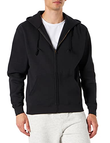 Fruit of the Loom Premium Hooded Sweat-Jacket 1er Pack, Farbe:Black;Größe:2XL von Fruit of the Loom