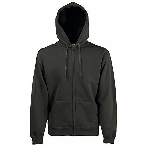 Fruit of the Loom Premium Hooded Sweat-Jacket 1er Pack, Farbe:Heather Grey;Größe:S von Fruit of the Loom