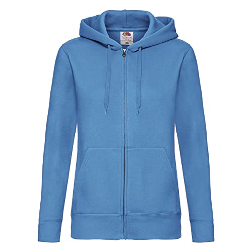 Fruit of the Loom Lady-Fit Damen Kapuzenjacke/Sweatshirt-Jacke mit Kapuze XXL, Azure Blue Fruit of the Loom Lady-Fit Damen Kapuzenjacke/Sweatshirt-Jacke mit Kapuze XXL, Azure Blue von Fruit of the Loom