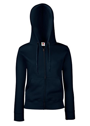 Fruit of the Loom Damen-Kapuzenjacke mit Reißverschluss Gr. M, Dunkles Marineblau von Fruit of the Loom