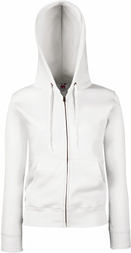 Fruit of the Loom Premium Hooded Sweatjacke Lady-Fit - Farbe: White - Größe: M von Fruit of the Loom