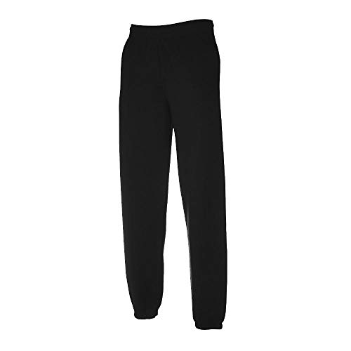 Fruit of the Loom - Premium Jogginghose 'New Elasticated Cuff Jog Pants' / Black, M M,Black von Fruit of the Loom