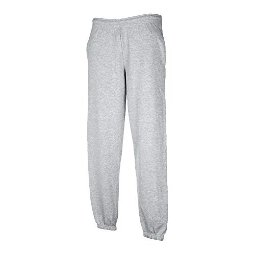 Fruit of the Loom - Premium Jogginghose 'New Elasticated Cuff Jog Pants' / Heather Grey, M M,Heather Grey von Fruit of the Loom