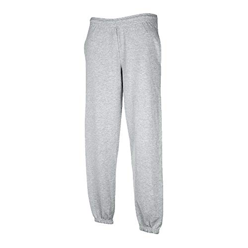 Fruit of the Loom - Premium Jogginghose 'New Elasticated Cuff Jog Pants' / Heather Grey, S S,Heather Grey von Fruit of the Loom