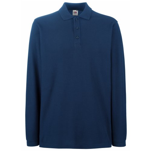 Fruit of the Loom Herren Poloshirt, langärmelig, Gr. M, Marineblau Fruit of the Loom Herren Poloshirt, langärmelig, Gr. M, Marineblau von Fruit of the Loom