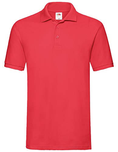 Fruit of the Loom Premium Polo, Farbe:rot, Größe:3XL von Fruit of the Loom