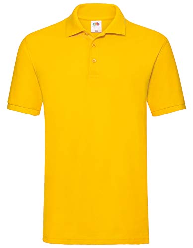 Fruit of the Loom - Herren Kurzarm Poloshirt, Gelb XL von Fruit of the Loom