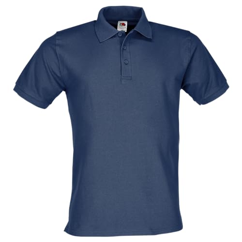Fruit of the Loom Premium Polo + GRATIS MyShirt Stoffbeutel, Farbe:Navy + GRATIS MyShirt Stoffbeutel, Größe:L von Fruit of the Loom