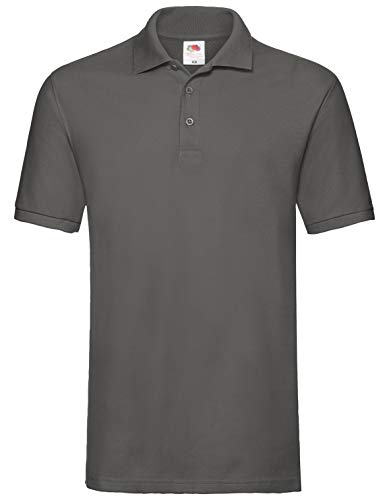 Fruit of the Loom Premium Polo Herren Polo-Shirt NEU, Farbe:Graphit, Größe:2XL von Fruit of the Loom