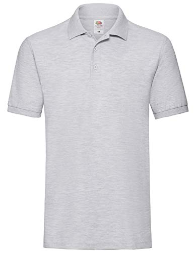 Fruit of the Loom Premium Polo Herren Polo-Shirt NEU, Größe:L, Farbe:Graumeliert von Fruit of the Loom