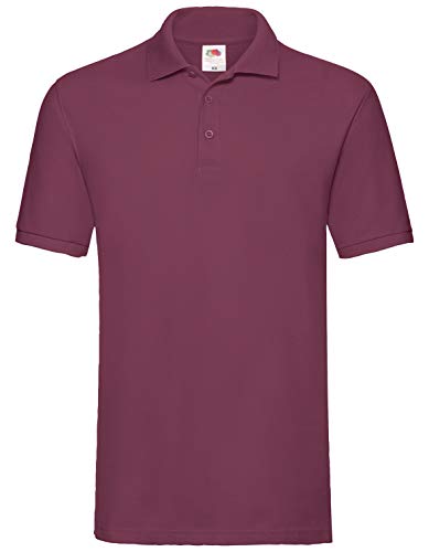 Fruit of the Loom Premium Polo Herren Polo-Shirt NEU, Größe:M, Farbe:Burgund von Fruit of the Loom