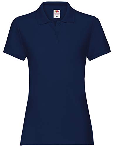 Fruit of the Loom Premium Polo Lady-Fit Damen Polo-Shirt, Farbe:Navy, Größe:L von Fruit of the Loom