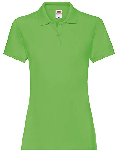 Fruit of the Loom Premium Polo Lady-Fit Damen Polo-Shirt, Größe:L, Farbe:Lime von Fruit of the Loom