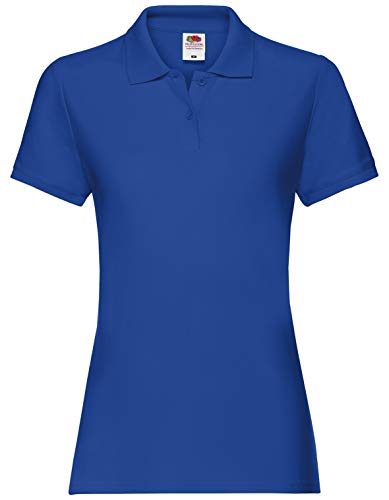 Fruit of the Loom Premium Polo Lady-Fit Damen Polo-Shirt, Größe:L, Farbe:royal von Fruit of the Loom