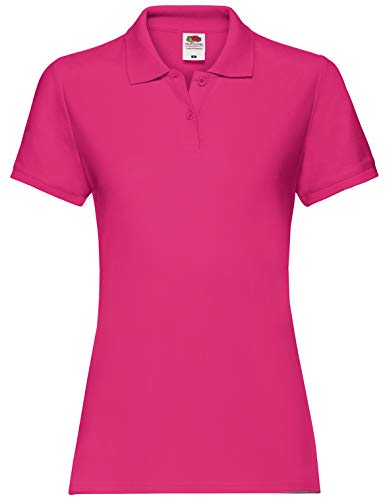 Fruit of the Loom Premium Polo Lady-Fit Damen Polo-Shirt, Größe:S, Farbe:Fuchsia von Fruit of the Loom