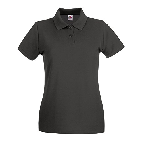 Fruit of the Loom Premium Polo Lady-Fit - Farbe: Light Graphite - Größe: XL von Fruit of the Loom