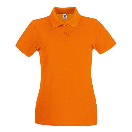 Fruit of the Loom Premium Polo Lady-Fit - Farbe: Orange - Größe: L von Fruit of the Loom