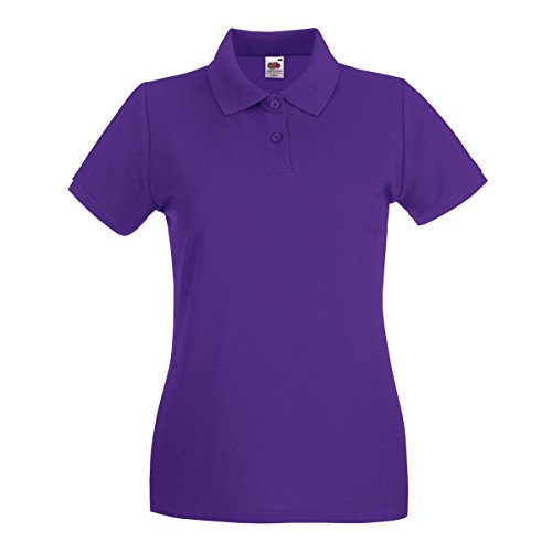 Fruit of the Loom Premium Polo Lady-Fit - Farbe: Purple - Größe: S von Fruit of the Loom