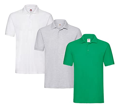 Fruit of the Loom Premium Polo S M L XL XXL 3XL auch Farbsets 1x Weiss 1x Maigrün 1x Grau XL + 1 HL Kauf Notizblock Fruit of the Loom Premium Polo S M L XL XXL 3XL auch Farbsets 1x Weiss 1x Maigrün 1x Grau XL + 1 HL Kauf Notizblock von Fruit of the Loom
