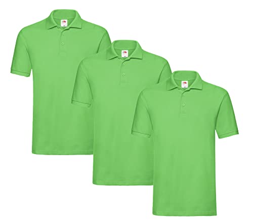 Fruit of the Loom Premium Polo S M L XL XXL 3XL auch Farbsets 3er Limegreen 3XL + 1 HL Kauf Notizblock von Fruit of the Loom