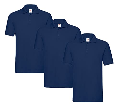 Fruit of the Loom Premium Polo S M L XL XXL 3XL auch Farbsets 3er Navy M + 1 HL Kauf Notizblock von Fruit of the Loom