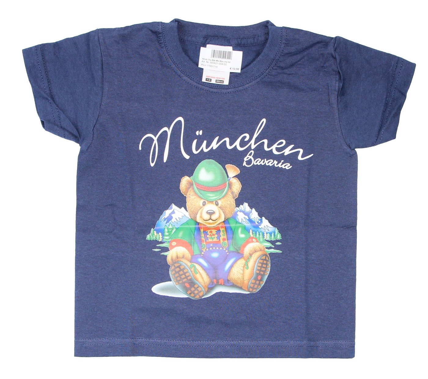 Fruit of the Loom Print-Shirt München Bavaria Bär Kinder T-shirt München Print, Bär mit Tracht, Gr.92 von Fruit of the Loom