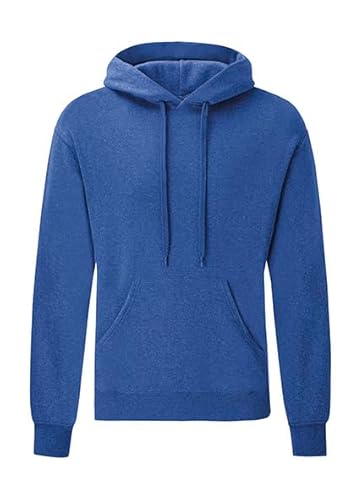 Fruit of the Loom Pullover Kapuzen Herren Sweatshirt Hoodie Hoody, Heather Royal + 1x HL-Kauf Notizblock, M von Fruit of the Loom