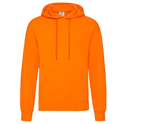 Fruit of the Loom Pullover Kapuzen Herren Sweatshirt Hoodie Hoody, Orange + 1x HL-Kauf Notizblock, M von Fruit of the Loom