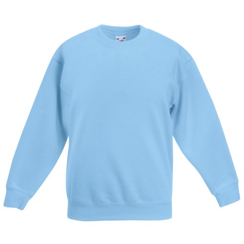 Fruit of the Loom Klassischer Unisex-Pullover für Kinder, himmelblau, 9-11 Jahre von Fruit of the Loom