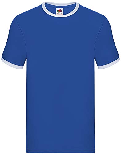 Fruit of the Loom Ringer T-Shirt, vers. Farben XL,Royal Blau / WeiÃŸ von Fruit of the Loom