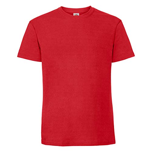 Fruit of the Loom Ringspun Premium T Herren T-Shirt NEU, Farbe:rot, Größe:3XL von Fruit of the Loom