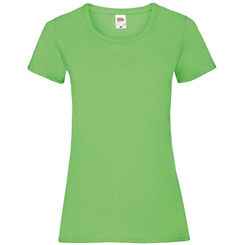 Fruit of the Loom Rundhals Damen T-Shirt, Farbe:Lime, GröÃŸe:L von Fruit of the Loom