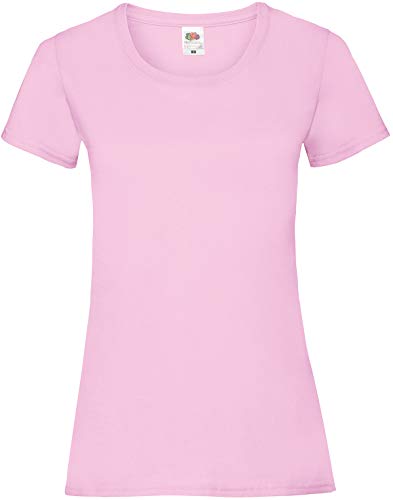 Fruit of the Loom Rundhals Damen T-Shirt, Farbe:Rose, GröÃŸe:2XL von Fruit of the Loom