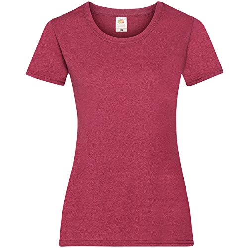 Fruit of the Loom Rundhals Damen T-Shirt, Farbe:Vintage rot meliert, Größe:2XL Fruit of the Loom Rundhals Damen T-Shirt, Farbe:Vintage rot meliert, Größe:2XL von Fruit of the Loom