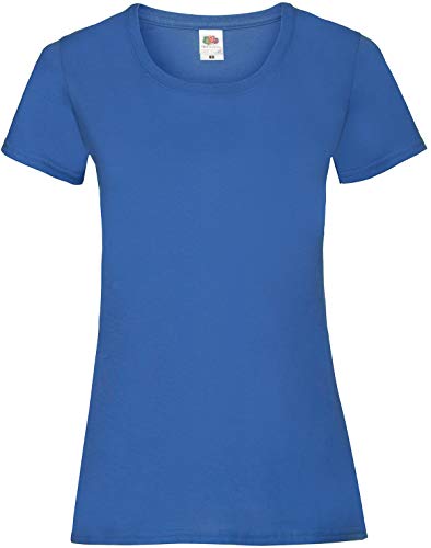 Fruit of the Loom Rundhals Damen T-Shirt, Farbe:royal, GröÃŸe:L von Fruit of the Loom