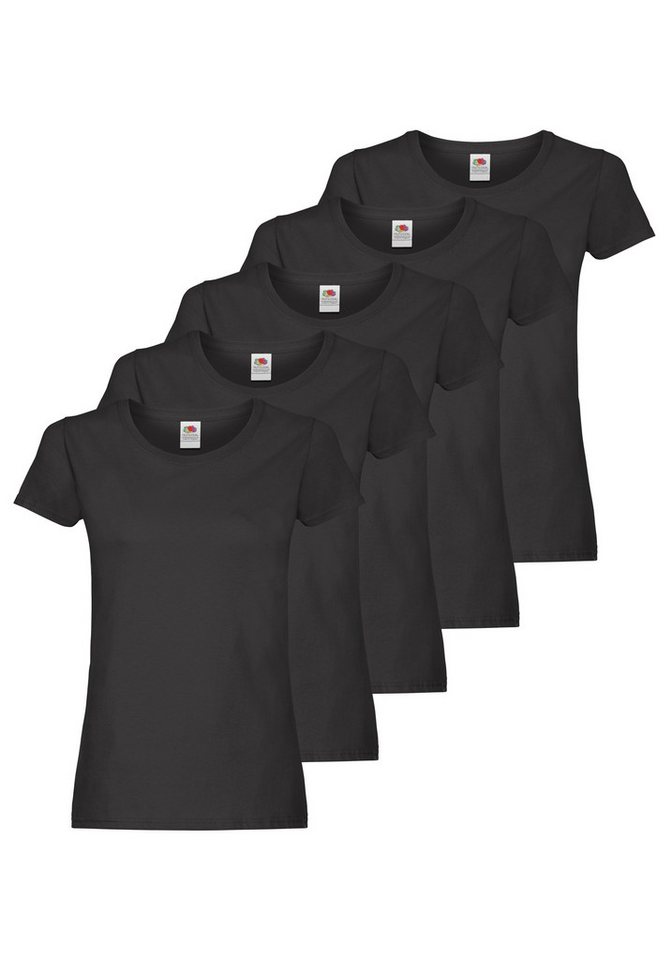 Fruit of the Loom Rundhalsshirt (Packung, 5-tlg) original T. LADY-FIT im 5er Pack von Fruit of the Loom