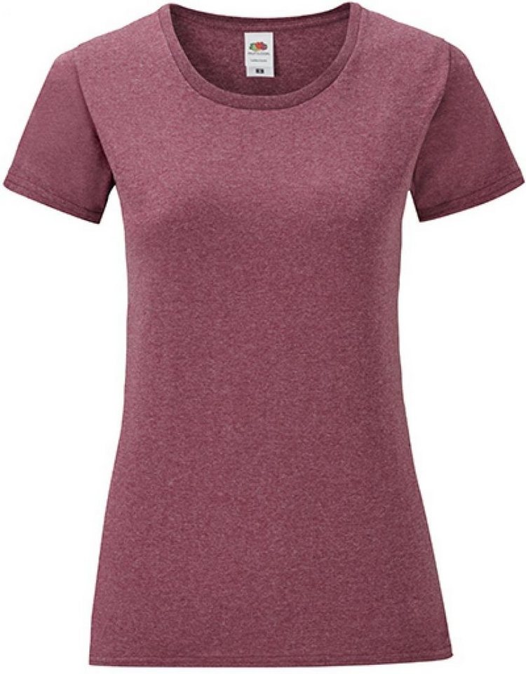 Fruit of the Loom Rundhalsshirt Damen Iconic T, 100% gekämmte, ringgesponnene Baumwolle von Fruit of the Loom